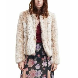 Kimchi Blue Plush Faux Fur Jacket M Teddy Coat